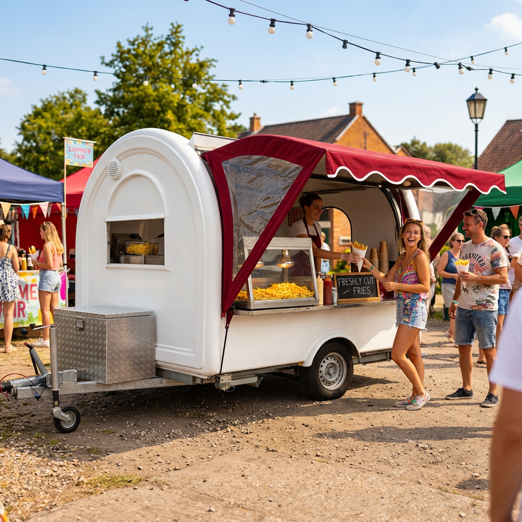 Sfeerimpressie foodtrailer op festival